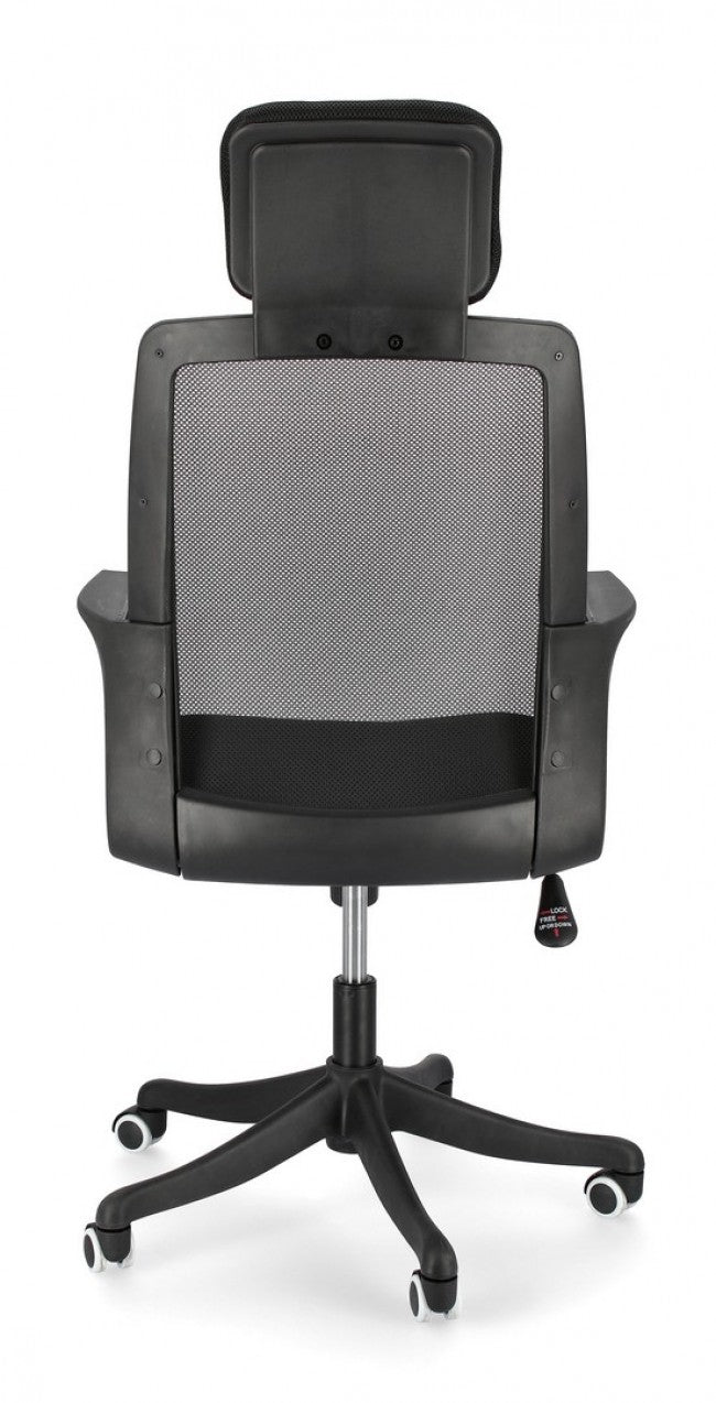 Silla de oficina Laurent negra con reposabrazos
