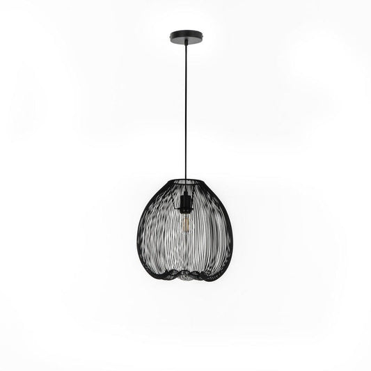 Lámpara de araña urbana moderna de metal negro 35 cm.