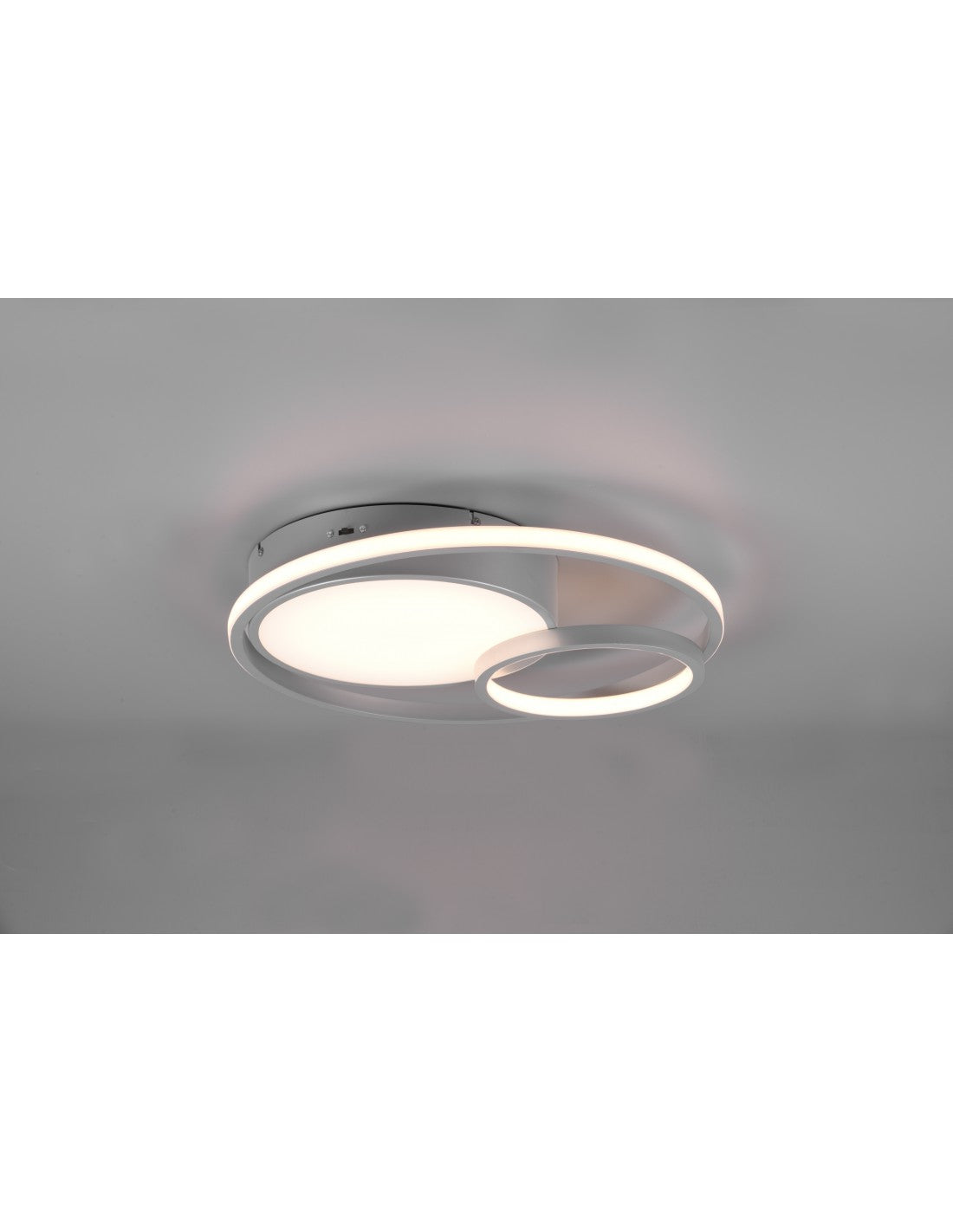 Lámpara de techo moderna de aluminio Vuelta, 3 LED, atenuador, 28w, iluminación en trío