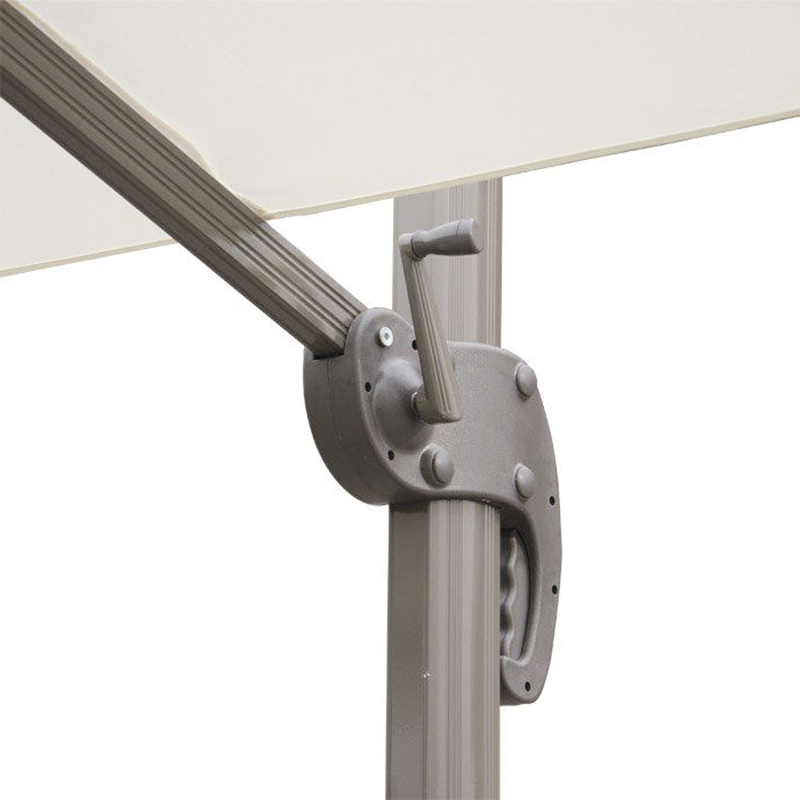 Paraguas rectangular de brazo lateral 4x3 metros blanco