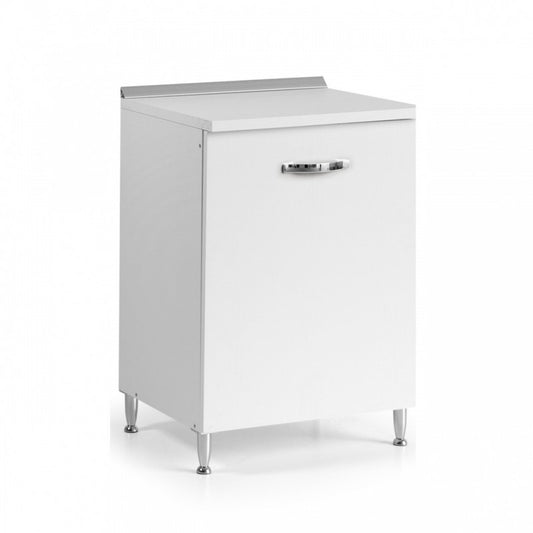 Base de cocina con 1 puerta en fresno blanco 60x50xH 85 cm