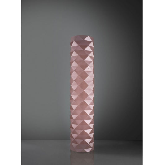 Lámpara de pie de metal rosa en metal cm. 27x123h