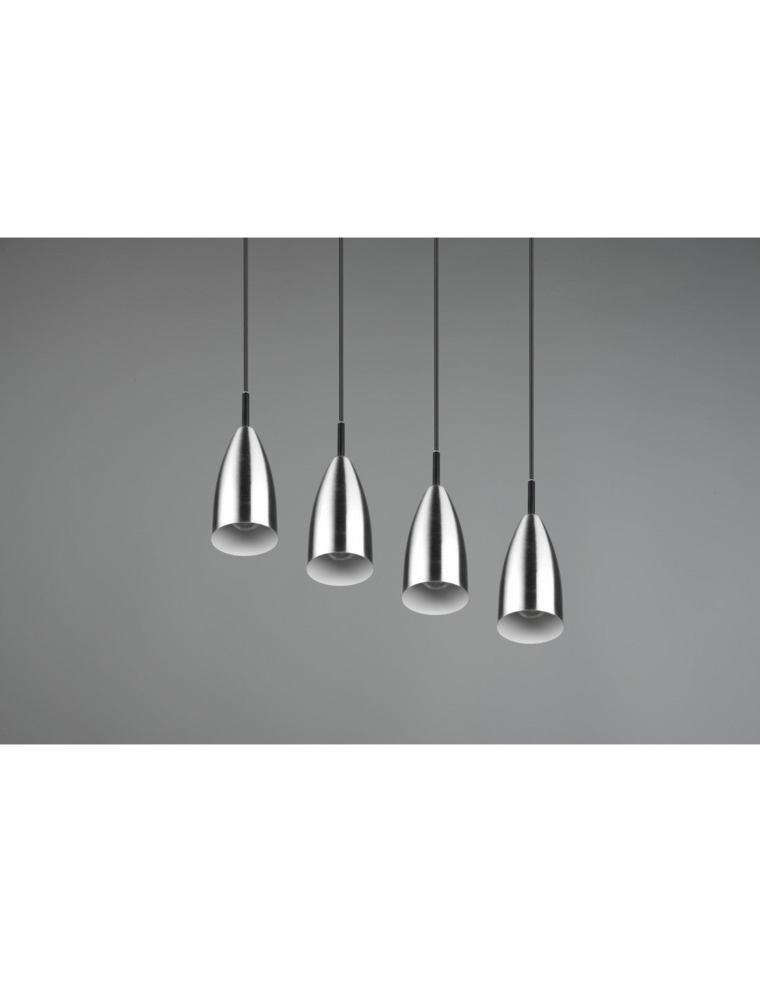Lámpara de araña lineal Farin Island 4 luces Nichel Trio Lighting