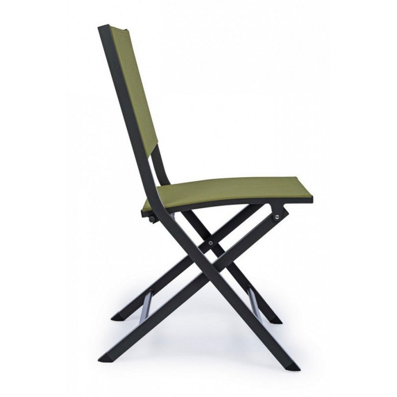 Silla Exterior Elin Aluminio Verde Antracita 47X57X H88 Cm