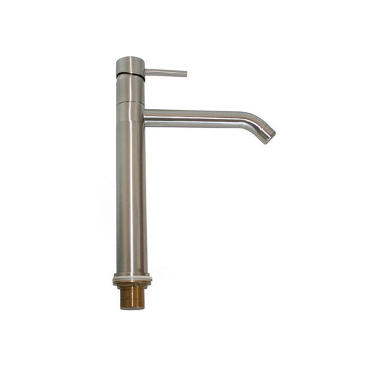 Grifo monomando para fregadero de cocina de acero inoxidable h.32,9x19 cm