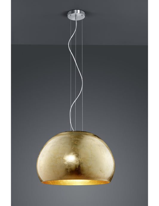 Lámpara de Suspensión Moderna Cristal Ópalo Dorado Ø51 cm Ontario Trio Lighting