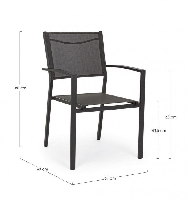 6x Silla C-Br Hilde Antracita Lh32 -