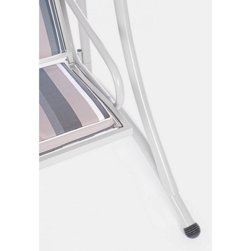 Columpio de acero de tres plazas Marfil GRELY 190x120x h185 cm