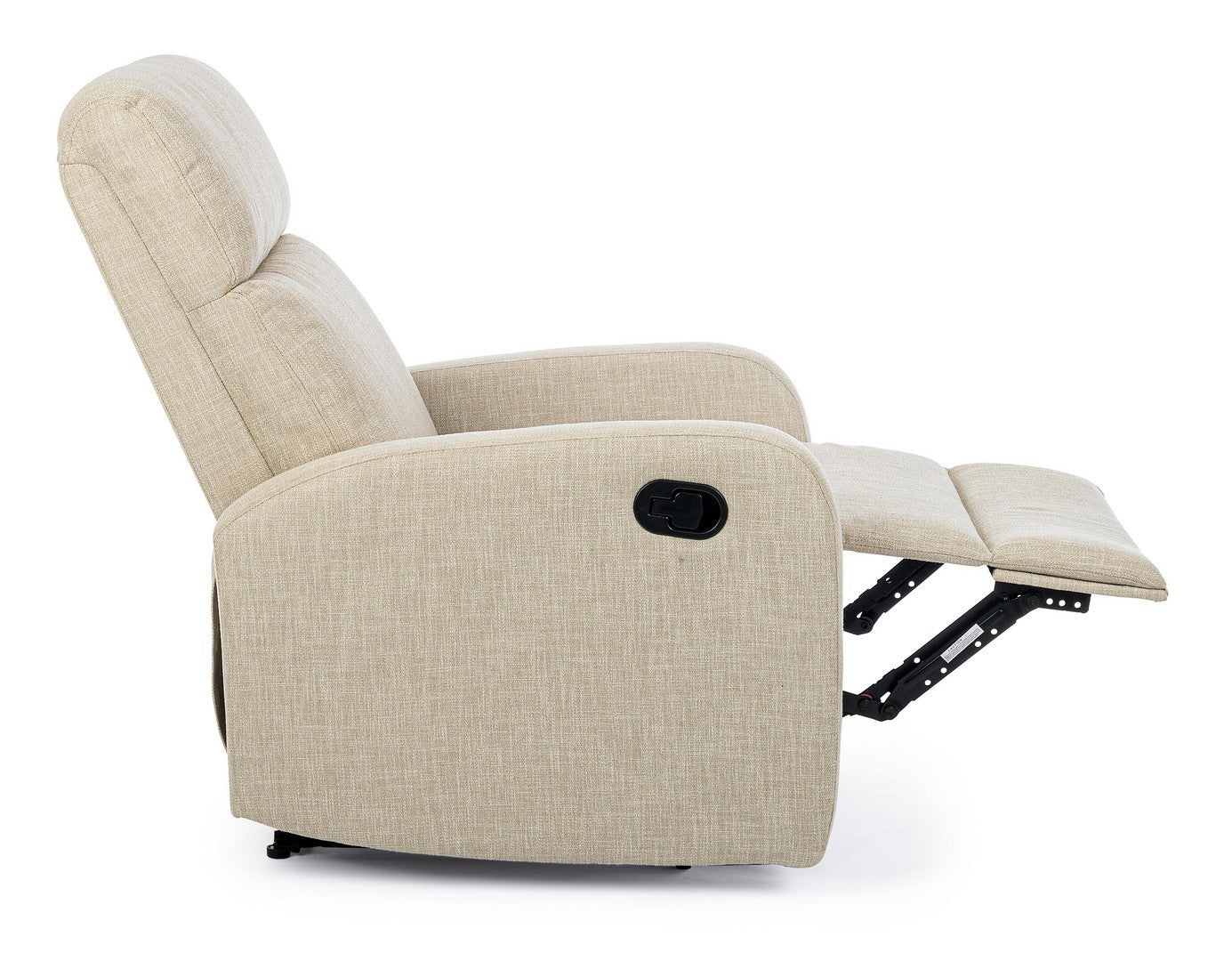 Sillón reclinable manual en tejido Iris beige