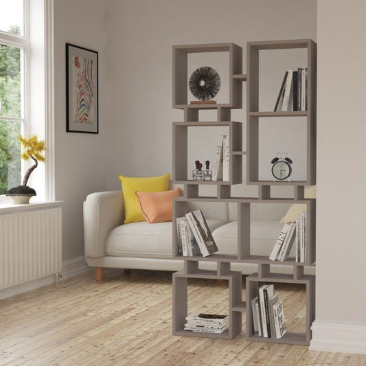 Librería Rail gris tórtola doble cara 79x166,5