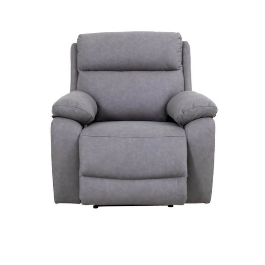 Sillón reclinable eléctrico Sevilla Nabuk gris claro