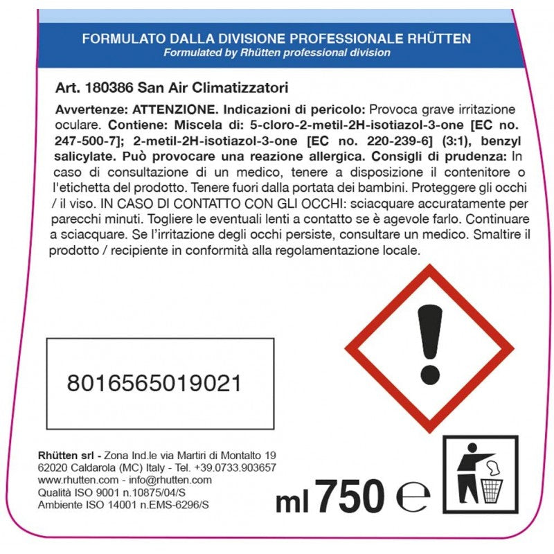 Rhutten San desodorante aire acondicionado 750 ml