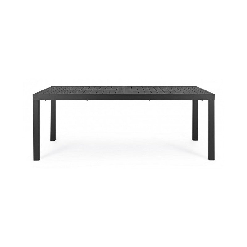 Mesa de exterior HILDE de aluminio antracita Extensible 200-300x100x h75 cm