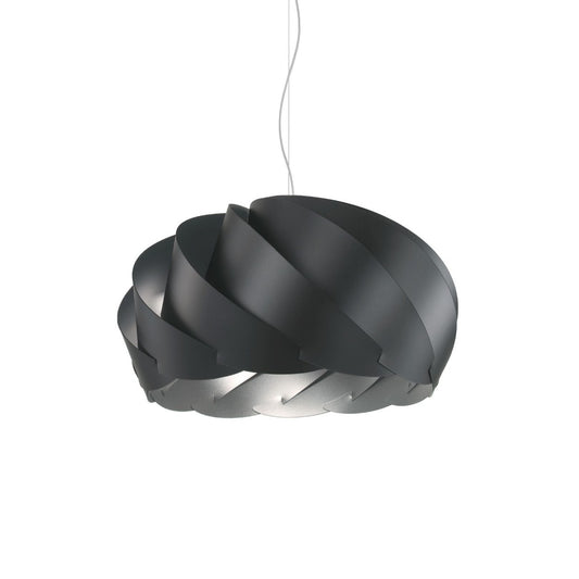 Suspensión negra en metal cromado cm. 26x15h