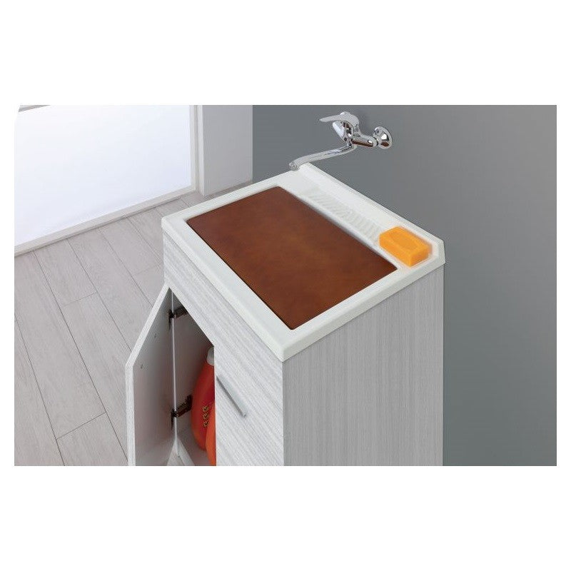 Lavabo con dos puertas Gris 60x50x83 cm