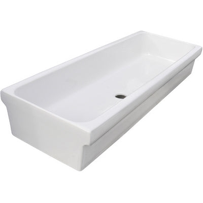 Lavabo canal cerámico 90x45x20 cm