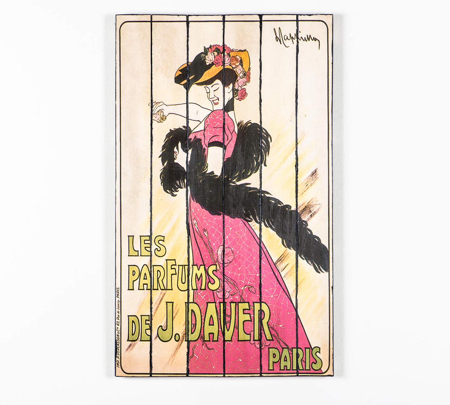 Impresión sobre madera con lienzo multicolor 60x100 cm