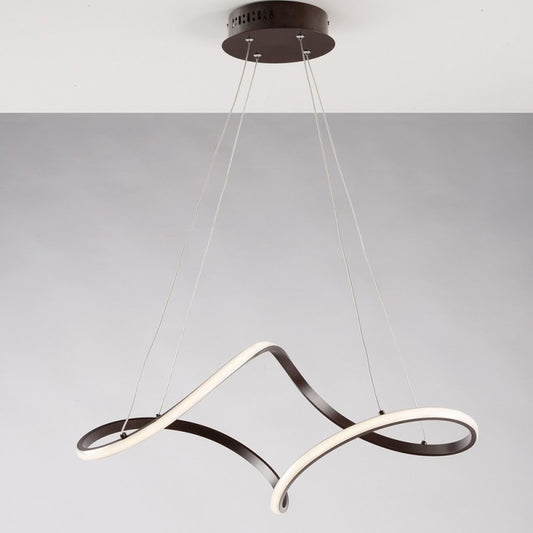 Lámpara colgante Caffè de metal y aluminio con LED integrado 62x28x h 150 cm