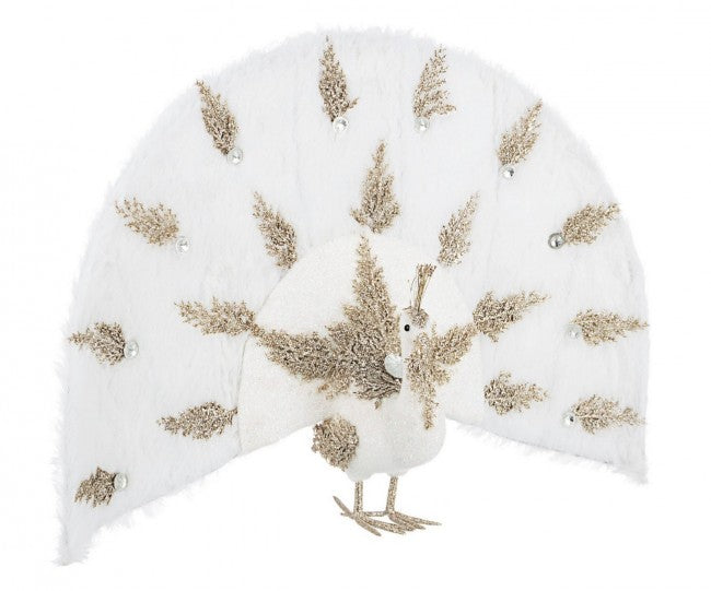 Frente de cuento de hadas pavo real blanco Alt.53