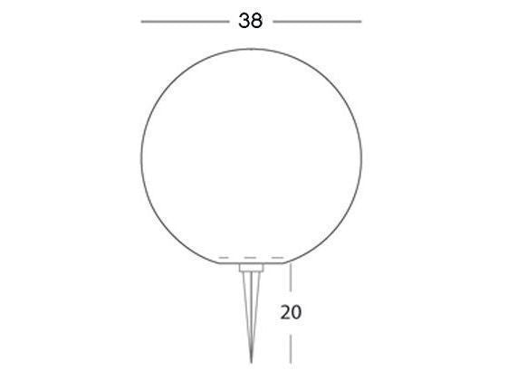 Esfera de suelo D.38 linea bola blanca