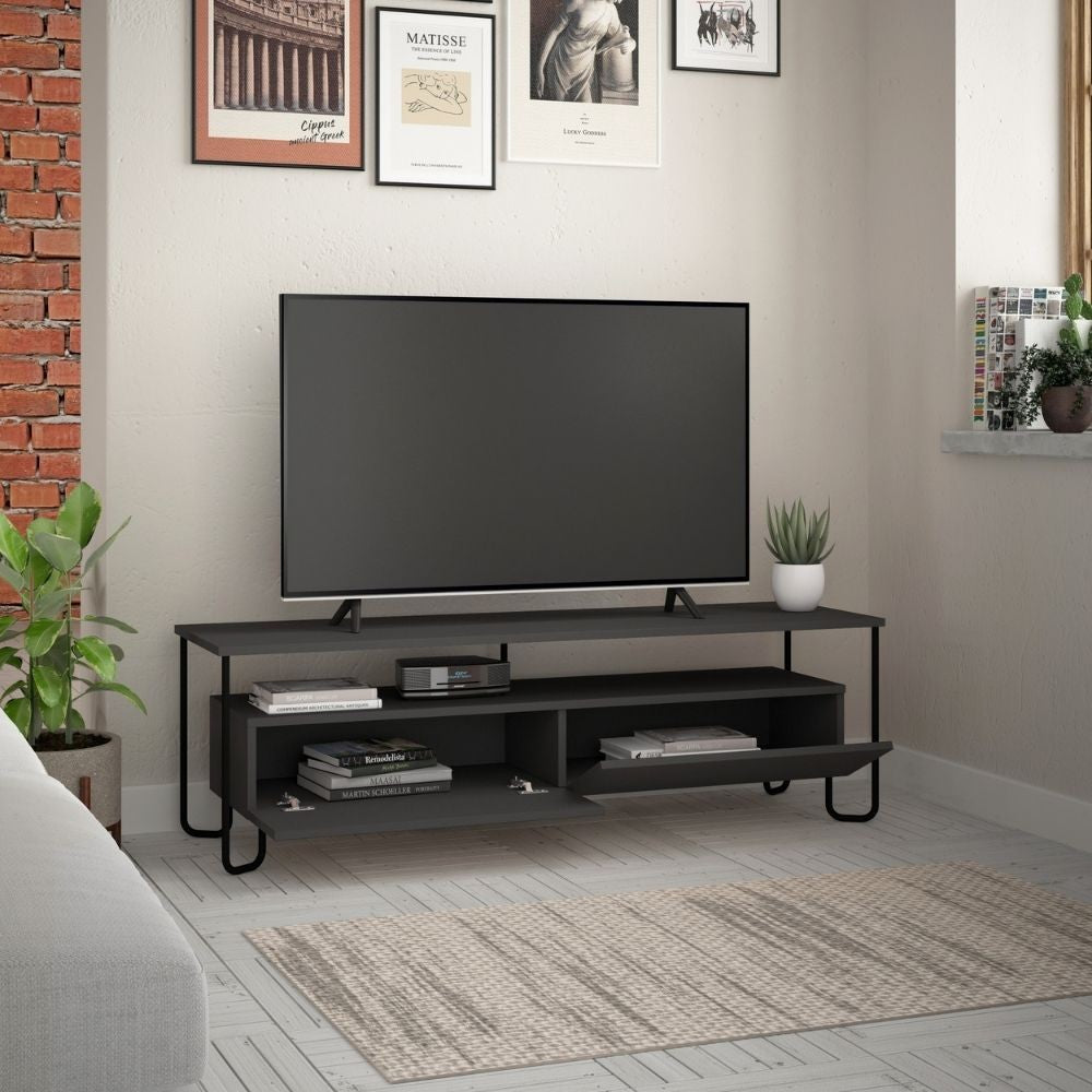 Mueble TV Cornea con dos puertas antracita