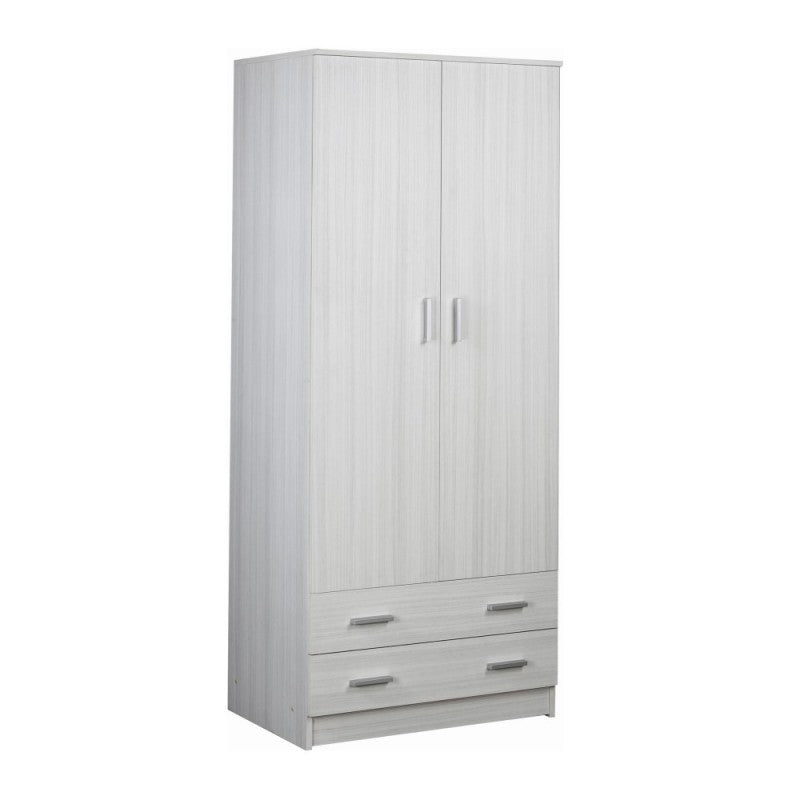 Armario multiusos con dos puertas y dos cajones Eucalipto 77x52x h182 cm