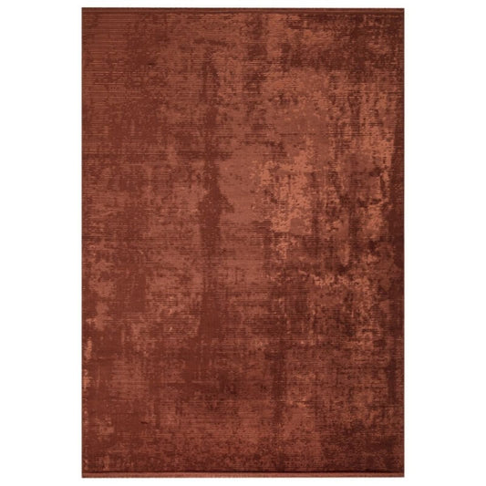 Alfombra antideslizante de bambú vintage color naranja tabaco 160x230