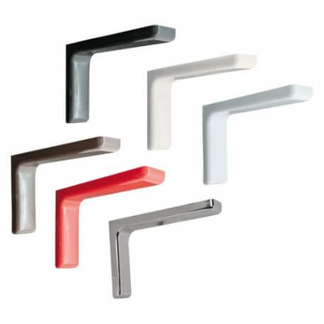 Soporte para estante para muebles - 24 cm - cromo galvanizado