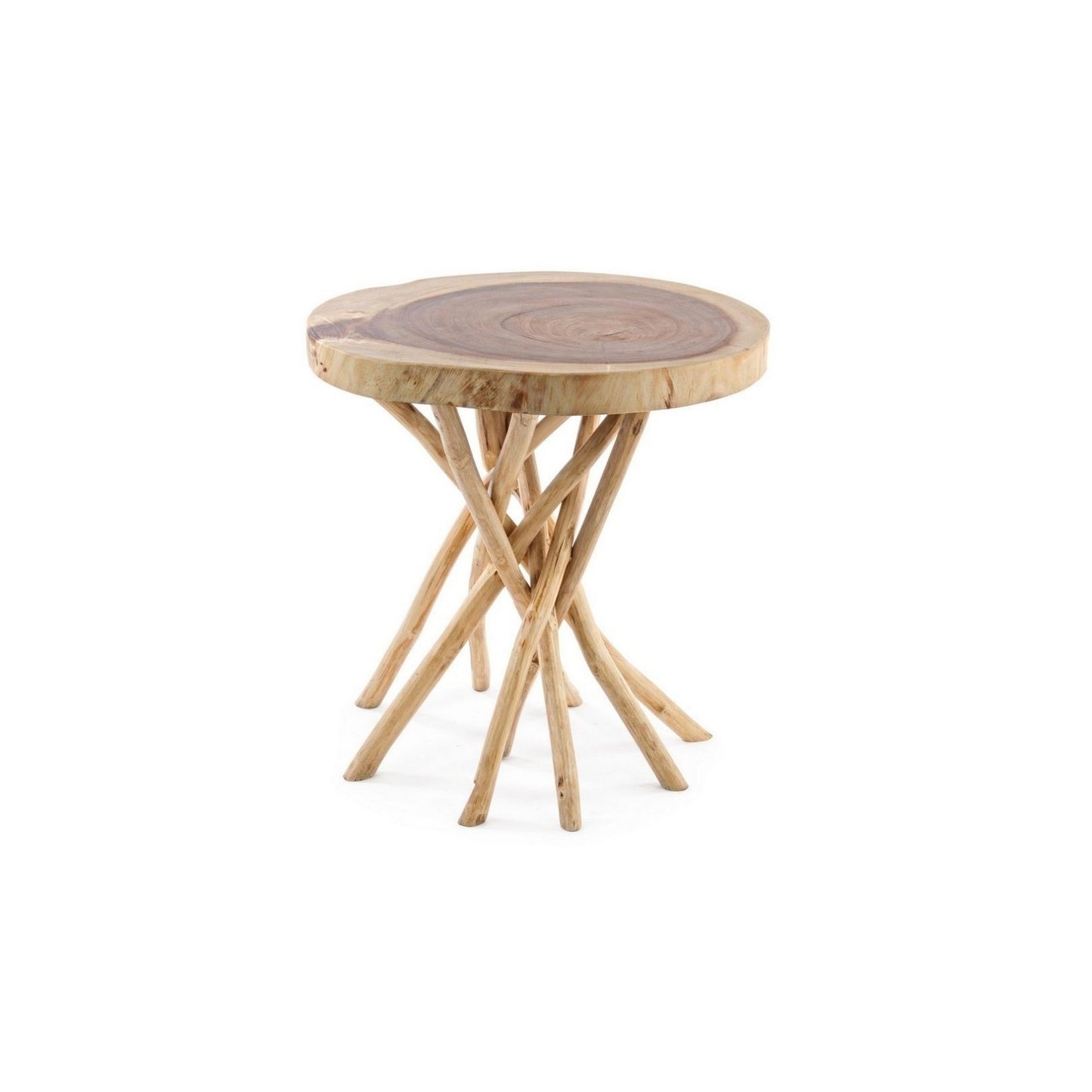 Mesa de centro de madera cm. 56 x 56