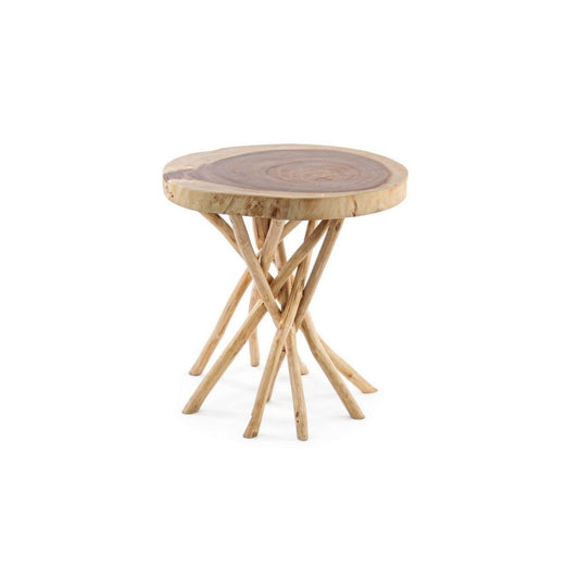 Mesa de centro de madera cm. 56 x 56