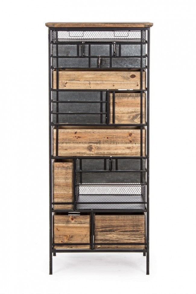Cómoda de acero con diecinueve cajones Antracita OFFICINA 59x33,5x h146 cm