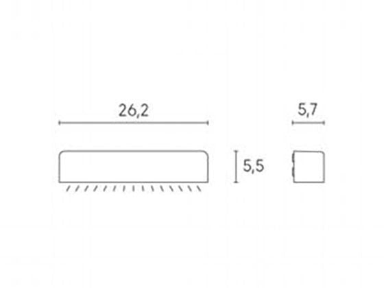 Step Marker App. 9W LED 4000K línea unitaria blanca