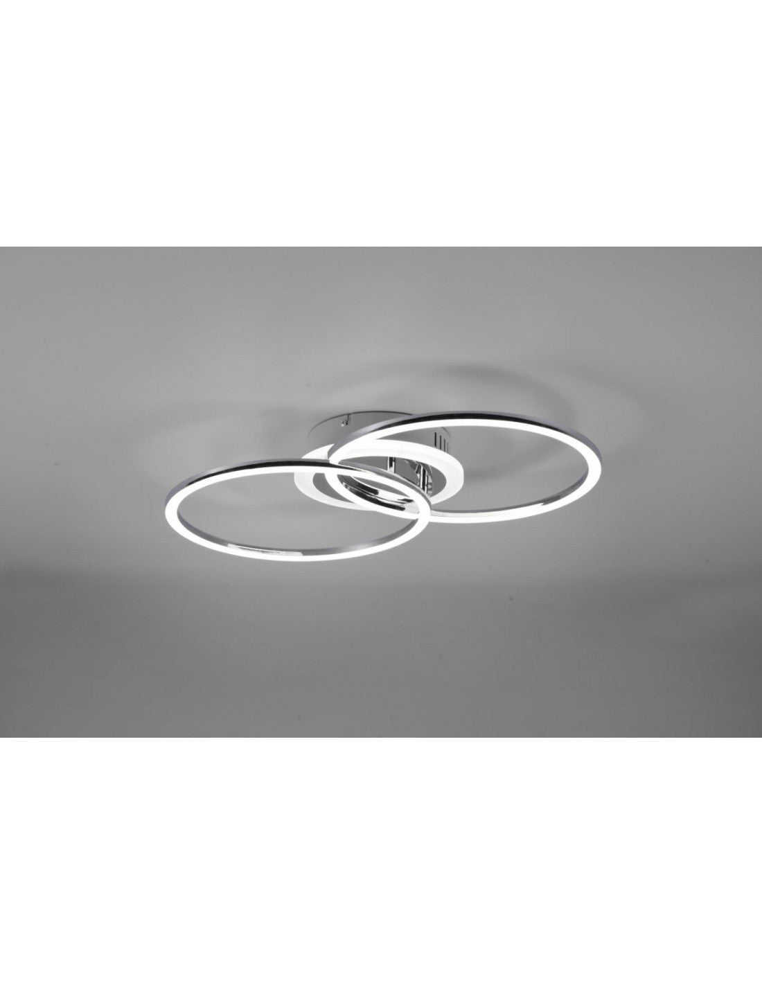 Plafón Circles Cromo Led 4000k Dimmer Venida Trio Lighting