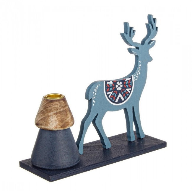 6x Candelabro Noel Azul