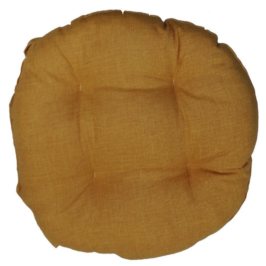 Funda de silla amarilla con bordes redondos.