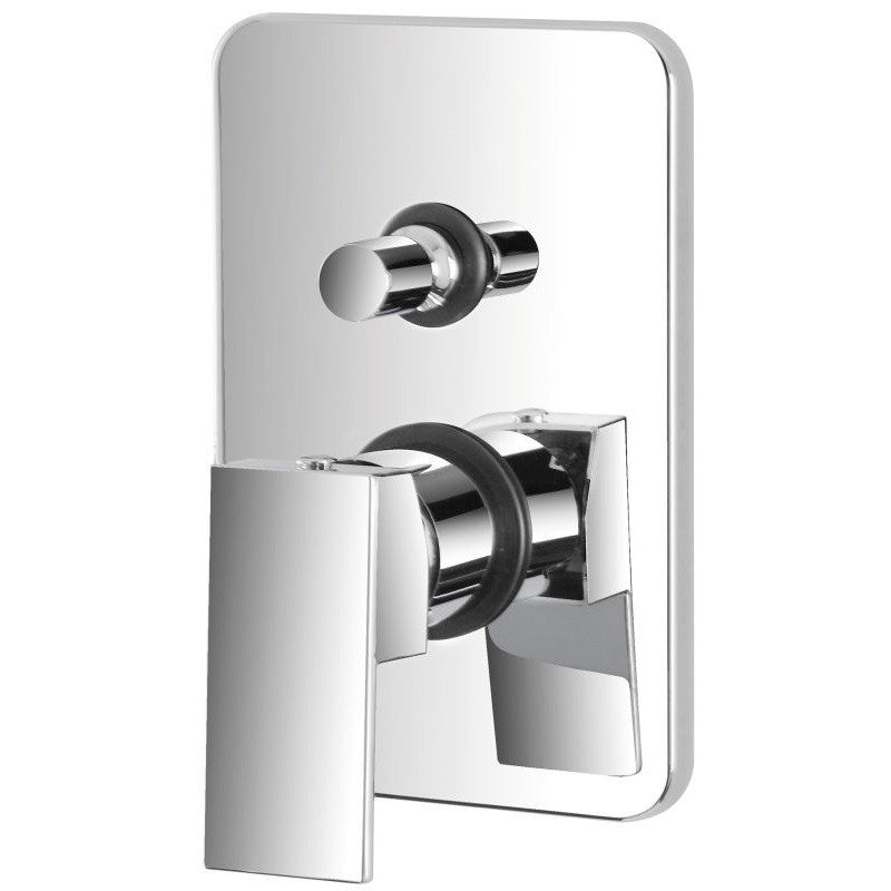 Mezclador de ducha empotrado en acero Serie QUATRA