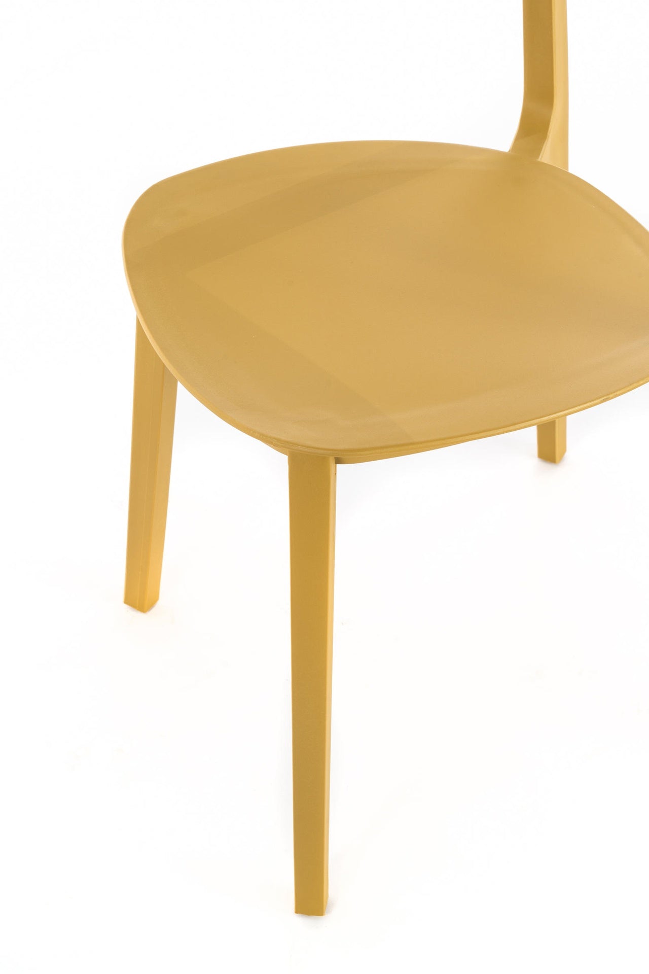 2x Silla polipropileno mostaza 48x52x77,5h cm