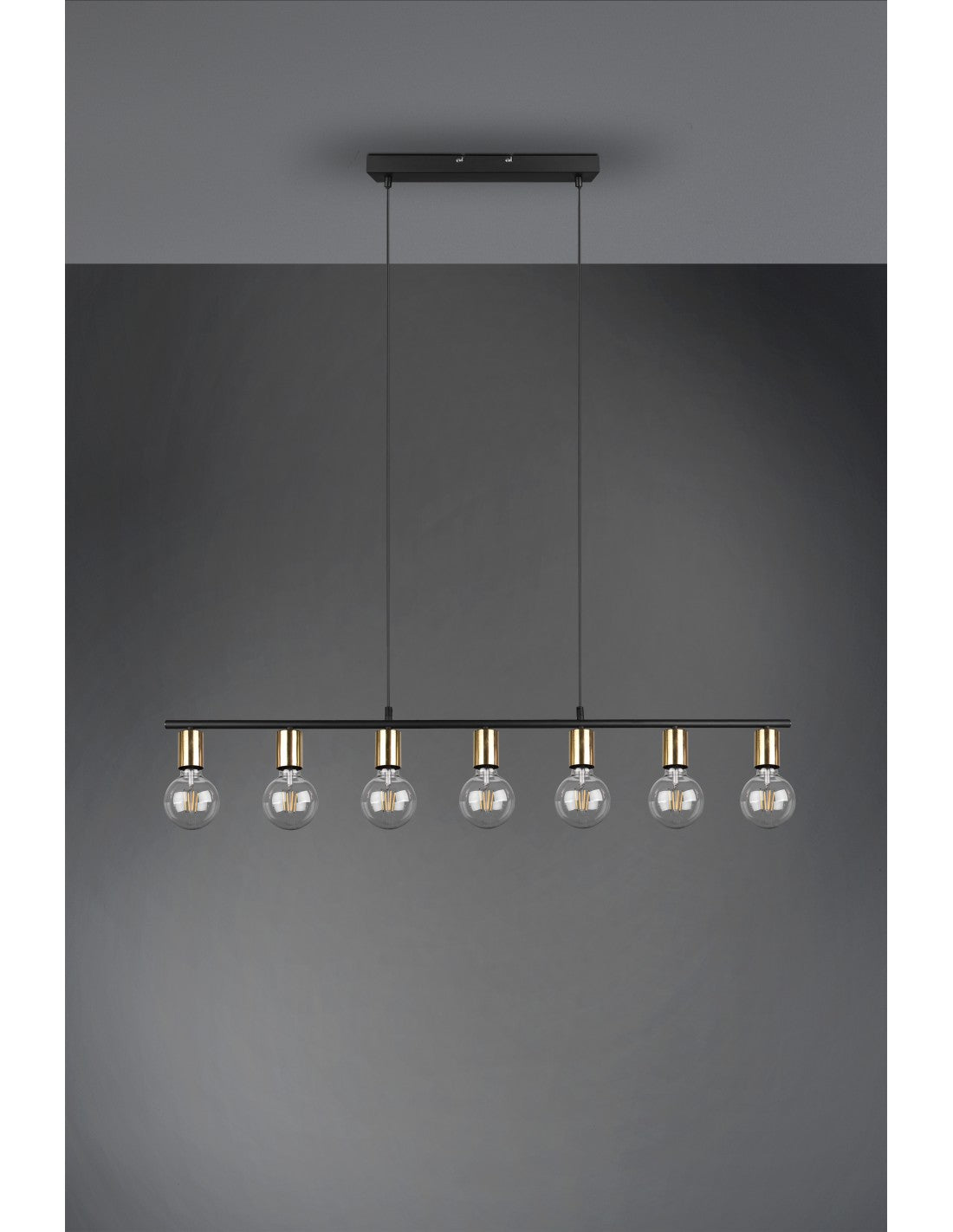 Lámpara colgante 7xE27 Vannes Latón L110 cm Trio Lighting