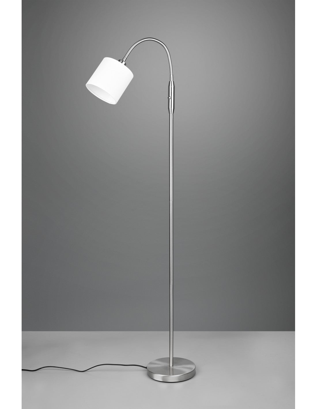 Lámpara de pie moderna Tommy Nichel con brazo flexible Trio Lighting