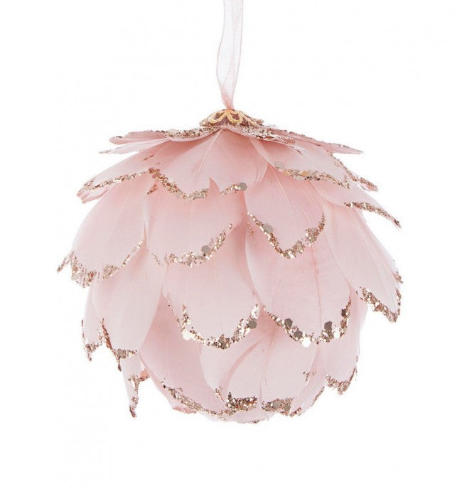 12x Karol Plumas Bola C-Glitter Rosa D80
