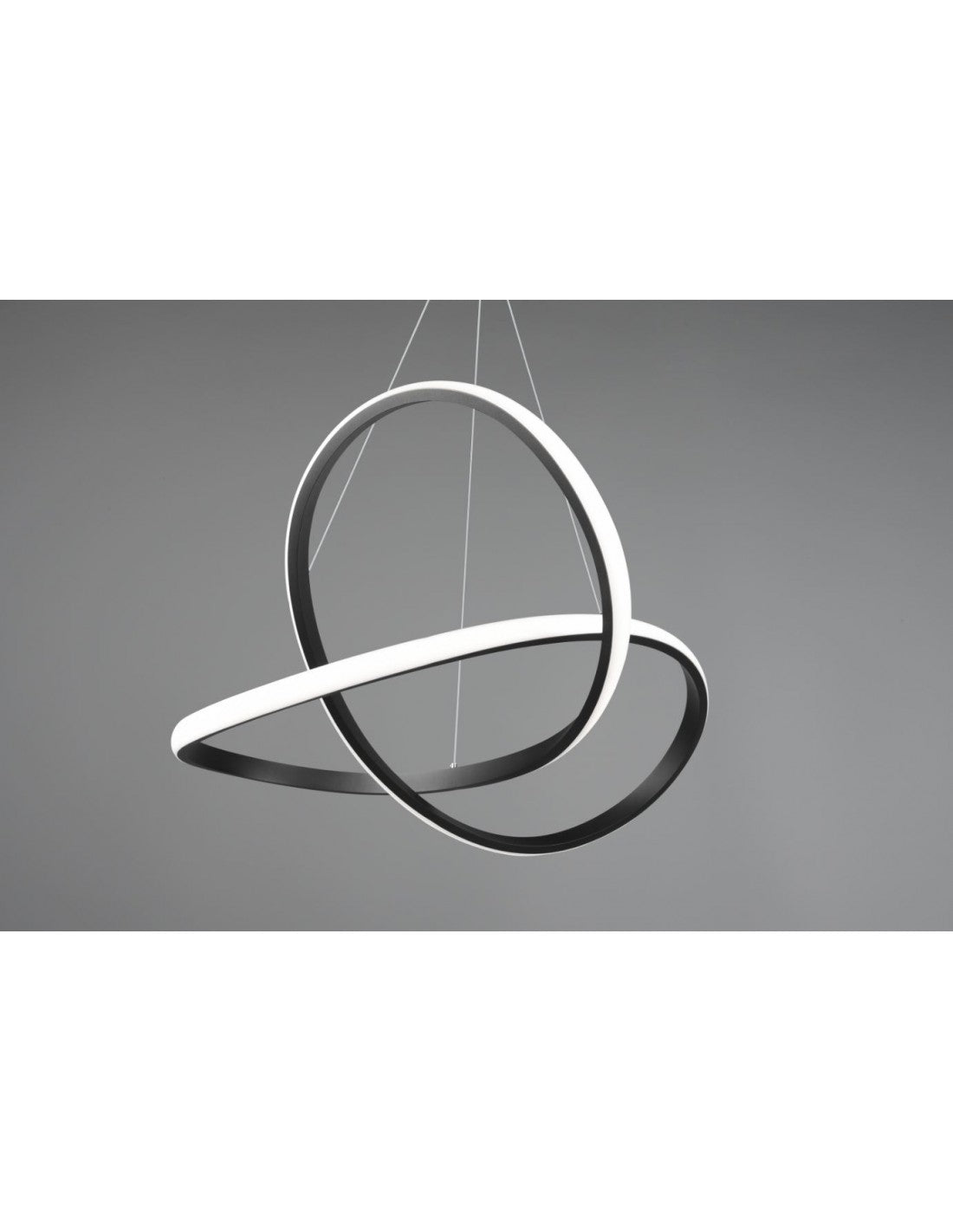 Modern Course Colgante Negro Led Dimmer 27W Ø60 cm Trio Lighting
