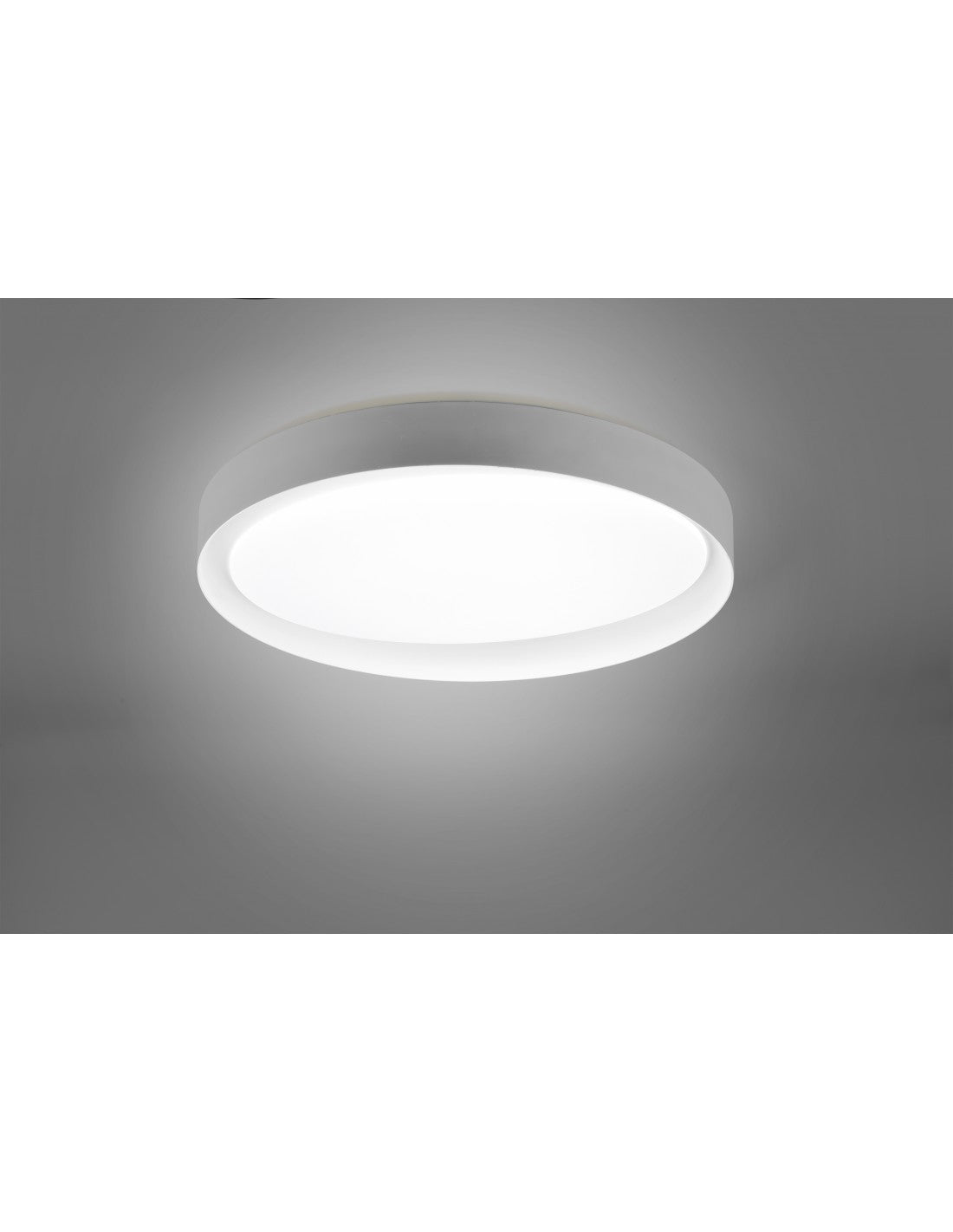Lámpara de techo LED regulable Zeta Ø48 cm gris Trio Lighting