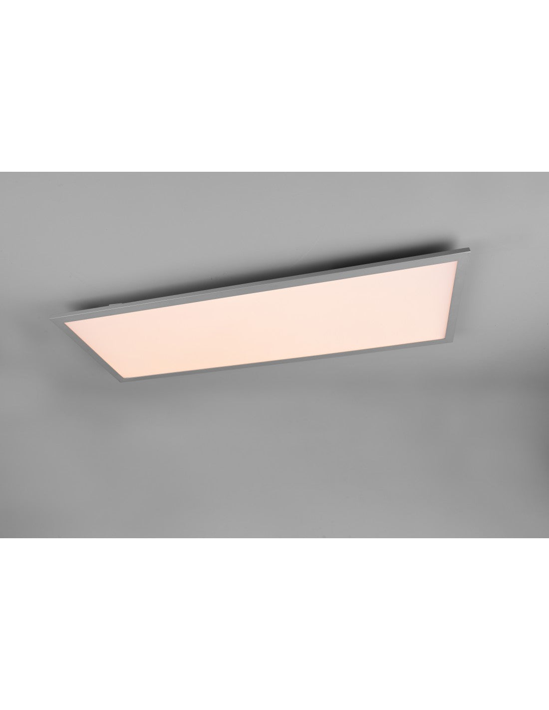 Lámpara de techo LED rectangular con función de luz nocturna, gama Aluminium Trio Lighting
