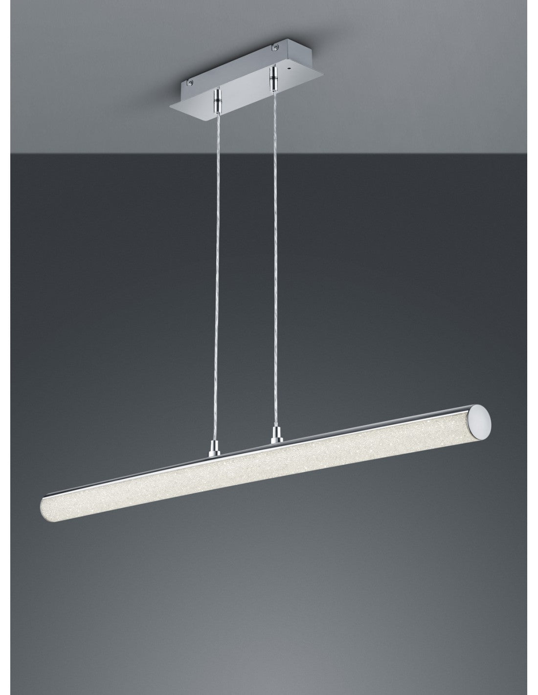 Iluminación moderna del trío de Leia del tubo LED RGBW del diseño de la suspensión del cromo