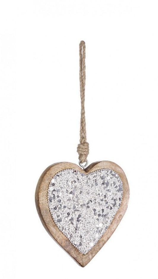 6x Colgante de corazón de plata Fraser S