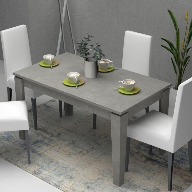 MEGARON Mesa extensible cemento 120-160X80 cm