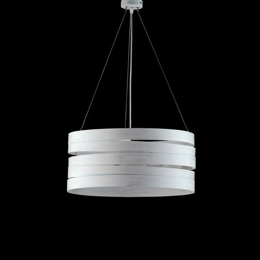 Lámpara colgante de tres luces de hierro blanco plateado 45x h20 cm