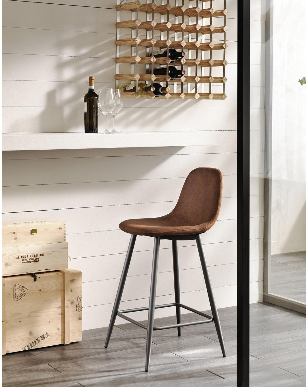 2x Taburete Brigitte STS de piel sintética