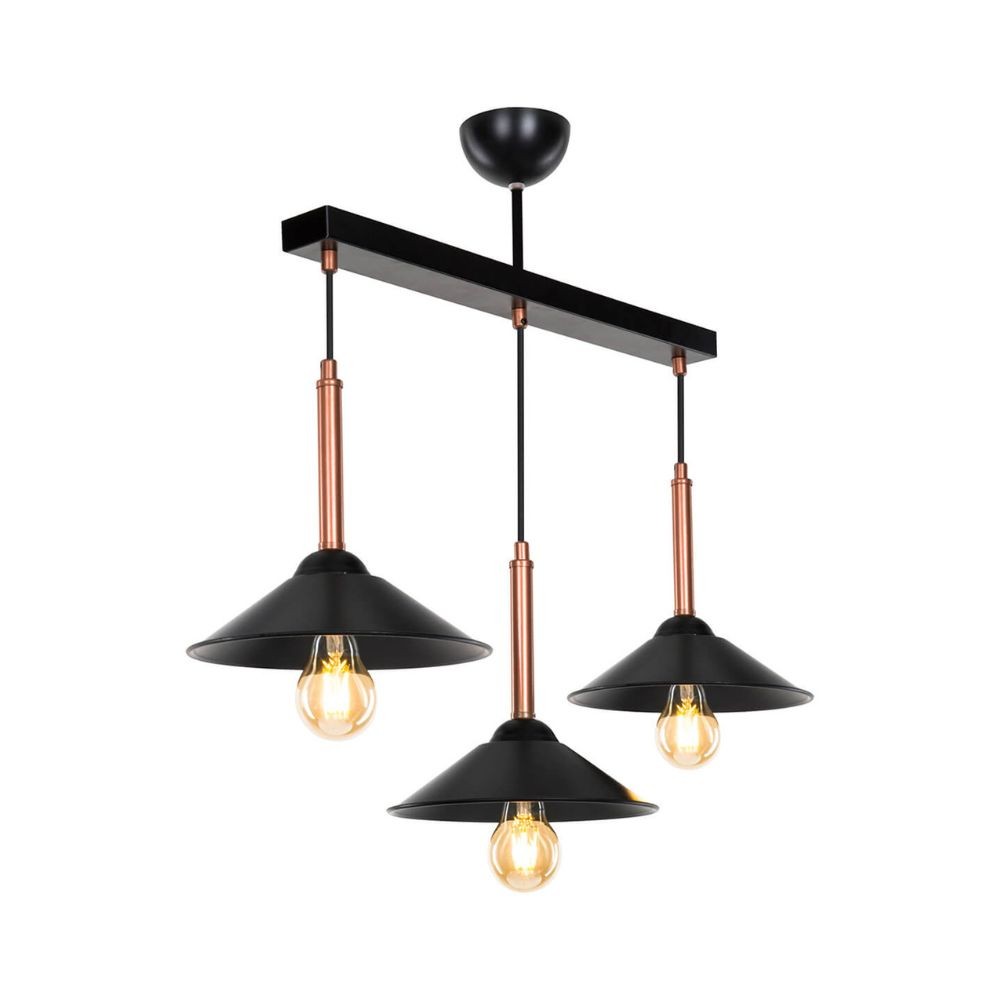 Lámpara colgante Mandarin MDL4221 con pantalla de metal negro