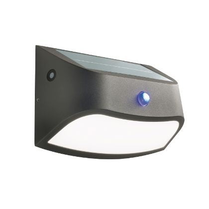 Aplique solar 1.7W LED 4000K línea grafito soleado